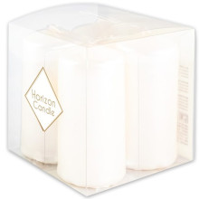 Bougies Blanc Nacré 4 pcs - Horizon Candle