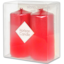 Bougies Rouge Nacré 2 pcs - Horizon Candle