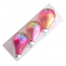 Boule de Décoration Noël Lampes Rose - 3pcs