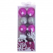 Boules de Décoration Noël MM Rose et Argenté - 20pcs