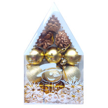 Boules de Décoration Noël PM Doré, 12pcs - Réf.619-20