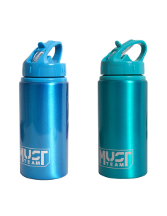 Bouteille à Eau MUST en Aluminium 500ml avec Paille Monochrome - Réf.585688
