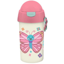 Bouteille à Eau MUST en Plastique avec Paille 500ml Butterfly - Réf.585690