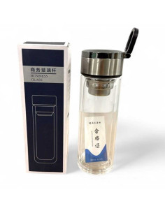 Bouteille en Verre Double Paroi avec Infuseur