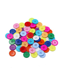 Boutons avec 4 Trous Multicolores pour Loisirs Créatifs
