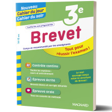 Brevet 3ème - Nouveau Cahier du jour Cahier du soir - Magnard