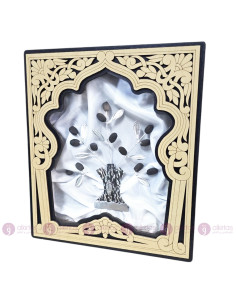 Cadre Décoratif Arbre d'olivier Ambre avec Motifs Orientaux