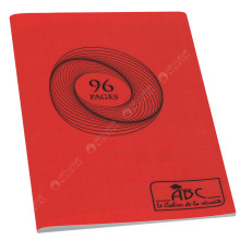 Cahier Piqué 17x22 Couleurs Assortis, 96 Pages - ABC