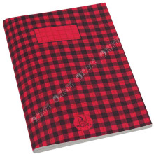 Cahier Piqué à Carreaux 17x22 Rouge, 192 pages - Selecta