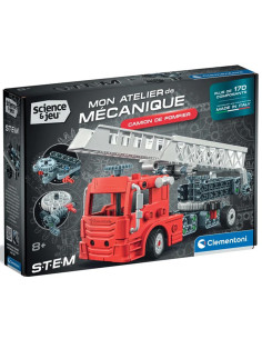 Camion de Pompier Stem à Construire, 170 pcs - Clementoni