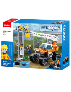 Camion Pompier à Construction 2en1, Metropolis 272 pcs - Sluban