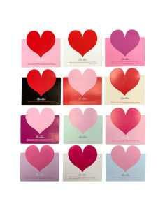 Carte Message Cœur Notes de Remerciement & Petits Mots