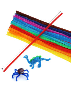 Chenilles Souples 30 cm Couleurs Vives Assorties