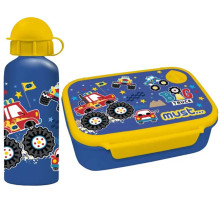 Coffret Boite à Goûter alimentaire + Bouteille à Eau en aluminium MUST Little Crusher - Réf.585673