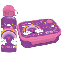 Coffret Boite à Goûter alimentaire + Bouteille à Eau en aluminium MUST Perfect Day - Réf.585670