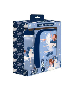 Coffret Boite à Goûter Alimentaire + Bouteille à Eau en Aluminium Must Team, Believe In Magic