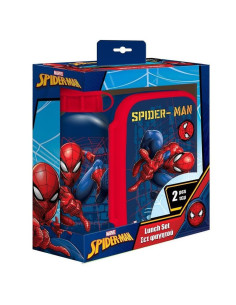 Coffret Boite à Goûter Alimentaire + Bouteille à Eau en Aluminium Must Team, Disney Spiderman