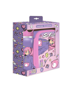 Coffret Boite à Goûter Alimentaire + Bouteille à Eau en Aluminium Must Team, So Cute