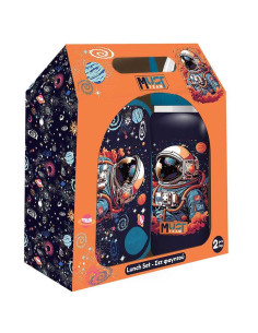 Coffret Boite à Goûter Alimentaire + Bouteille à Eau Must Team, Astronaute - Réf.587571