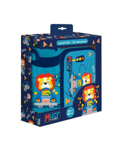 Coffret Boite à Goûter Alimentaire + Bouteille à Eau Must Team, Beep