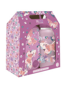 Coffret Boite à Goûter Alimentaire + Bouteille à Eau Must Team, Butterfly - Réf.587516