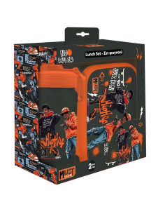 Coffret Boite à Goûter Alimentaire + Bouteille à Eau Must Team, Hip Hop - Réf.587559