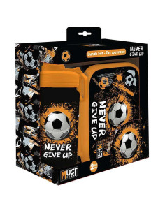 Coffret Boite à Goûter Alimentaire + Bouteille à Eau Must Team, Never Give Up - Réf.587514