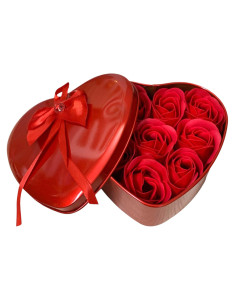 Coffret Cœur de Fleurs Artificielles Parfumées