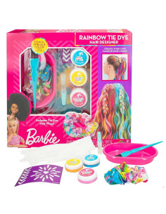 Coffret Coloration Cheuveux, Barbie Rainbow Tie Dye Hair Designer - Cra-Z-Art