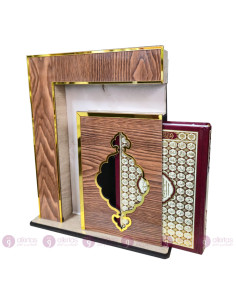 Coffret Décoratif Islamique en Bois et Plexi avec Coran