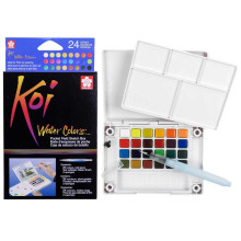 Coffret de Croquis de Poche Aquarelle 24 Couleurs Koi - Sakura