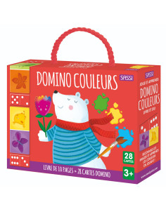Coffret Domino Couleurs avec Livre + 28 Cartes - Sassi