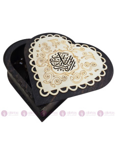 Coffret Forme Cœur Mini Coran avec Sebha