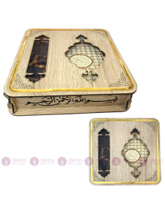 Coffret Islamique en Bois avec Fenêtre Décorative