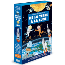Coffret Livre Et Puzzle, De La Terre à La Lune - SASSI