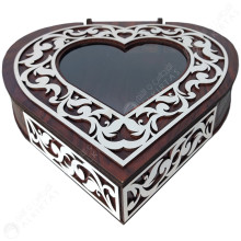 Coffret Pâtissière En Bois Forme Coeur GM