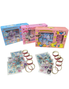 Coffret Papeterie Sanrio Stickers + Rubans Adhésifs, Kuromi