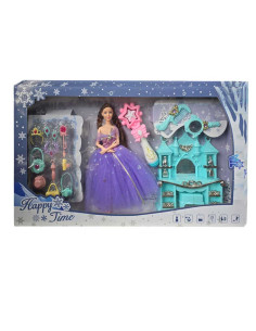 Coffret Poupée Frozen avec Ses Accessoires - Happy Time