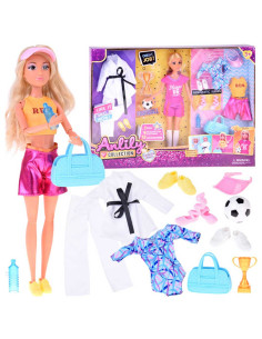 Coffret Poupée Multi Tenues Sport & Fashion - Anlily Collection