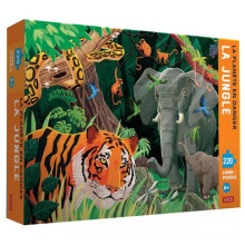 Coffret Puzzle&Livre La Planète En Danger - La Jungle - SASSI
