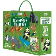 Coffret Puzzle Les Espèces Menacées De La Planète - Les animaux - Sassi