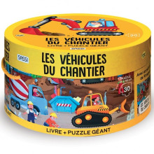 Coffret Puzzle Les Vehicules Du Chantier 30pcs - Sassi