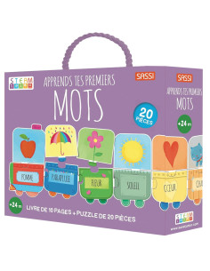 Coffret Puzzle + Livre Apprends Tes Premiers Mots - Sassi