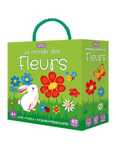 Coffret Puzzle + Livre et Figurines Le Monde des Fleurs - Sassi