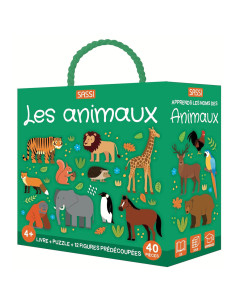 Coffret Puzzle + Livre et Figurines Les Animaux - Sassi