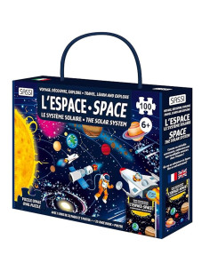Coffret Puzzle Voyage, Découvre, Explore L'Espace - Le Systeme Solaire - Sassi