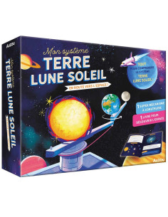 Coffret Scientifique Mon Système Terre Lune Soleil, Découverte de l'espace - Auzou