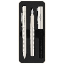 Coffret Stylos Faber-Castell Grip 2010 Coconut Milk : Plume SP M + Bille SB - Réf.201527