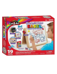Coffret Two-Sided Tabletop Wooden Easel, 19 pcs - Cra-Z-Art
