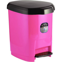 Corbeille à Papier Avec Pédale Rose 9 Litres, ARK - Réf.1380